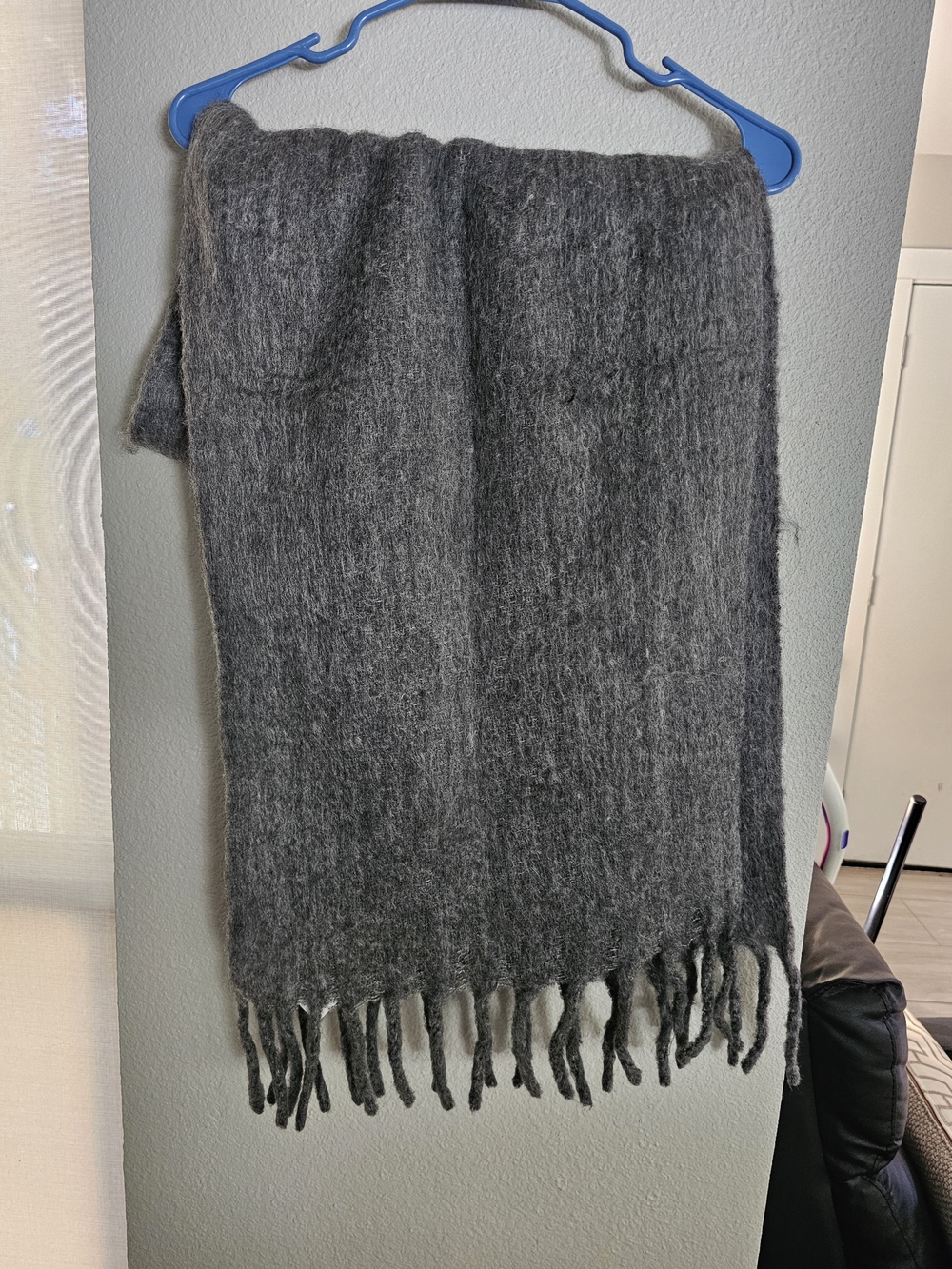 LOFT Dark Gray Chunky Soft Scarf
